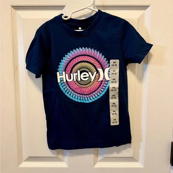 Hurley Kids Multicolor Spiral Navy T-Shirt - Picture 1 of 3
